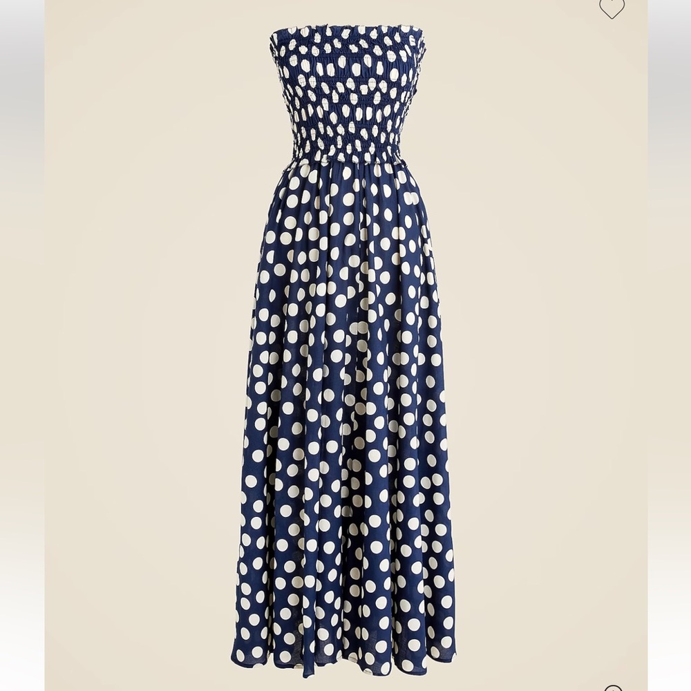 J. Crew Smocked maxi dress